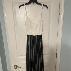 White and black jumpsuit