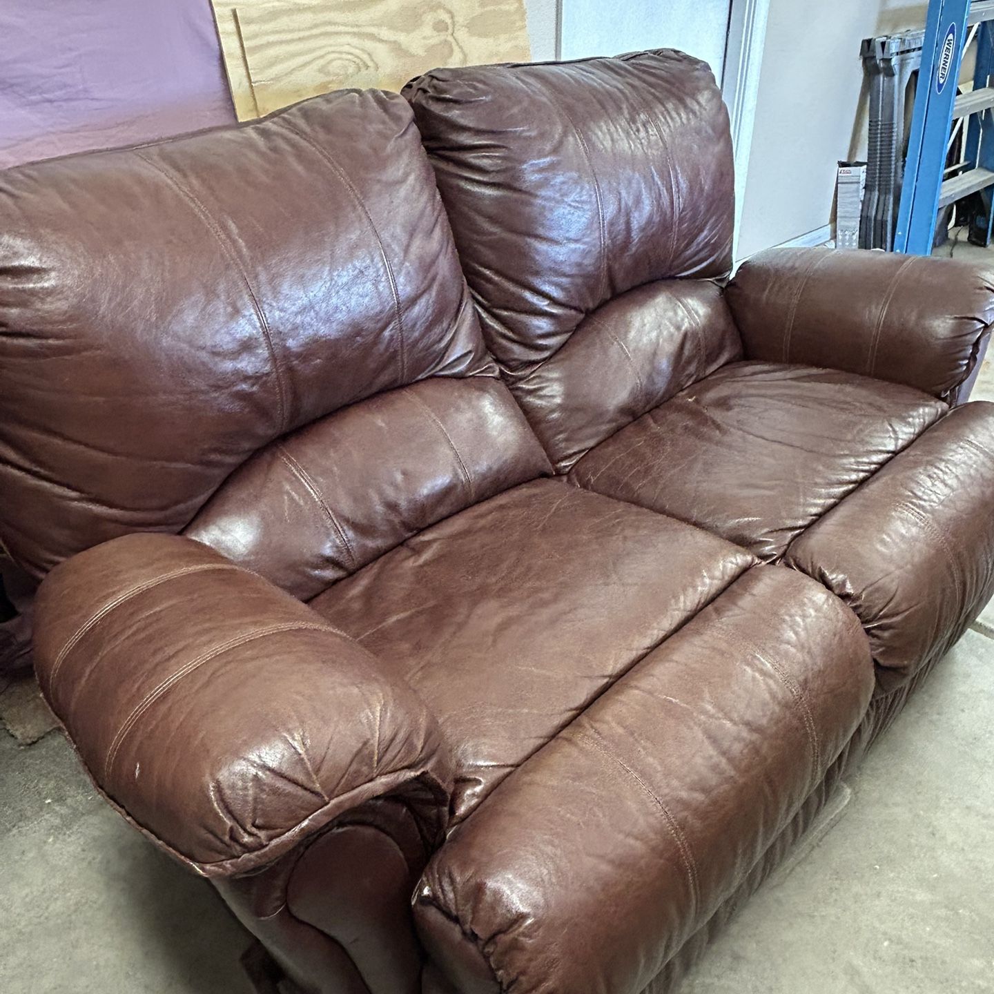 Leather Loveseat that Rocks and Reclines!