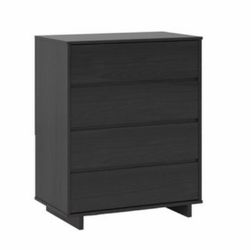 Modern 4 Drawer Dresser Black