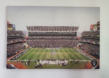 Raiders Oakland Stadium Canvas