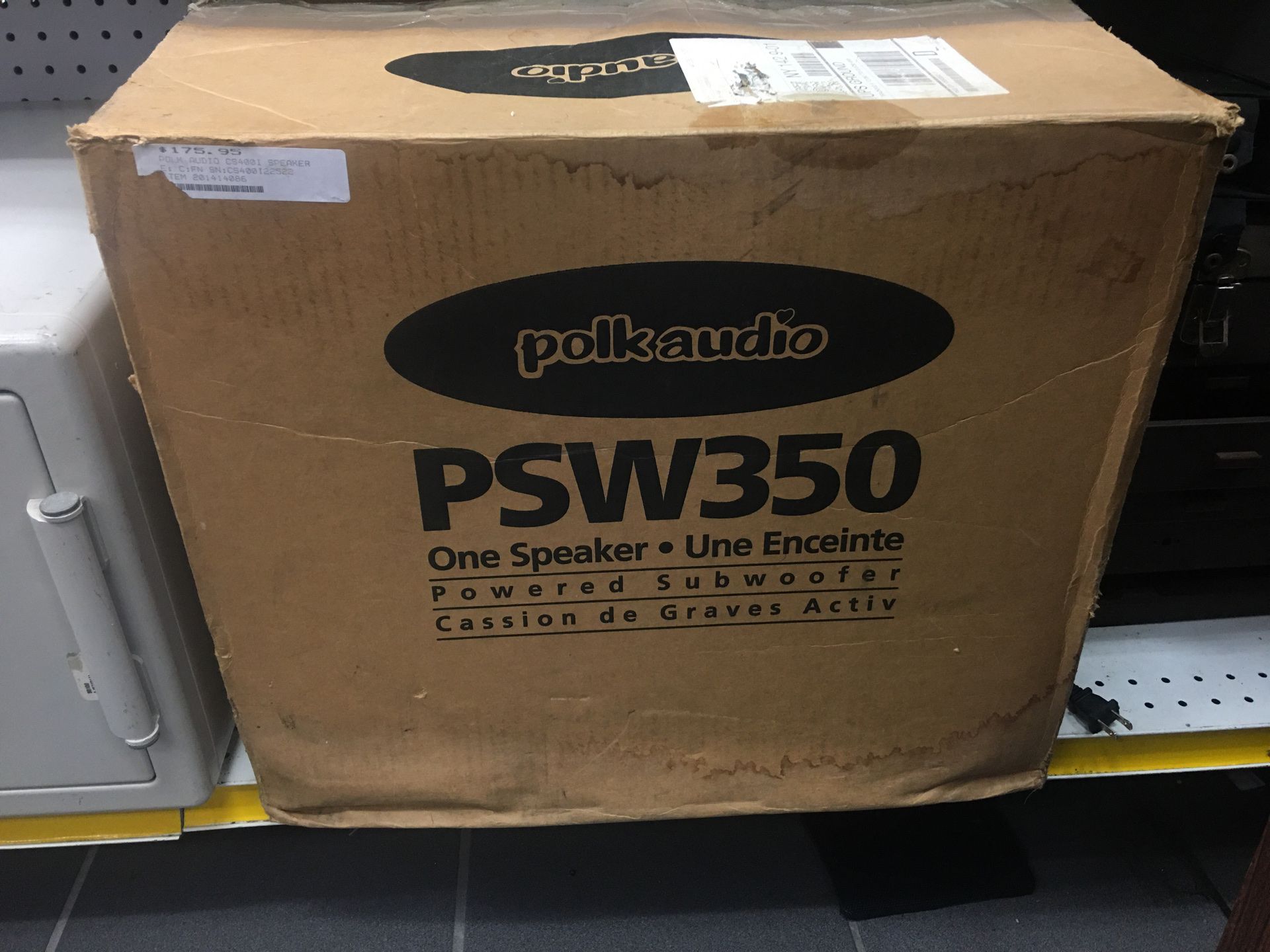 Polk audio PSW350 100W 10” long throw powered subwoofer speaker audiophile