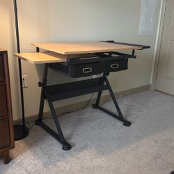 Desk With Adjustable Painting Board