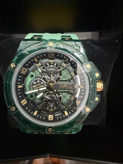 Invicta Racing Saphirex Men's Watch - 46mm, Green (48805)