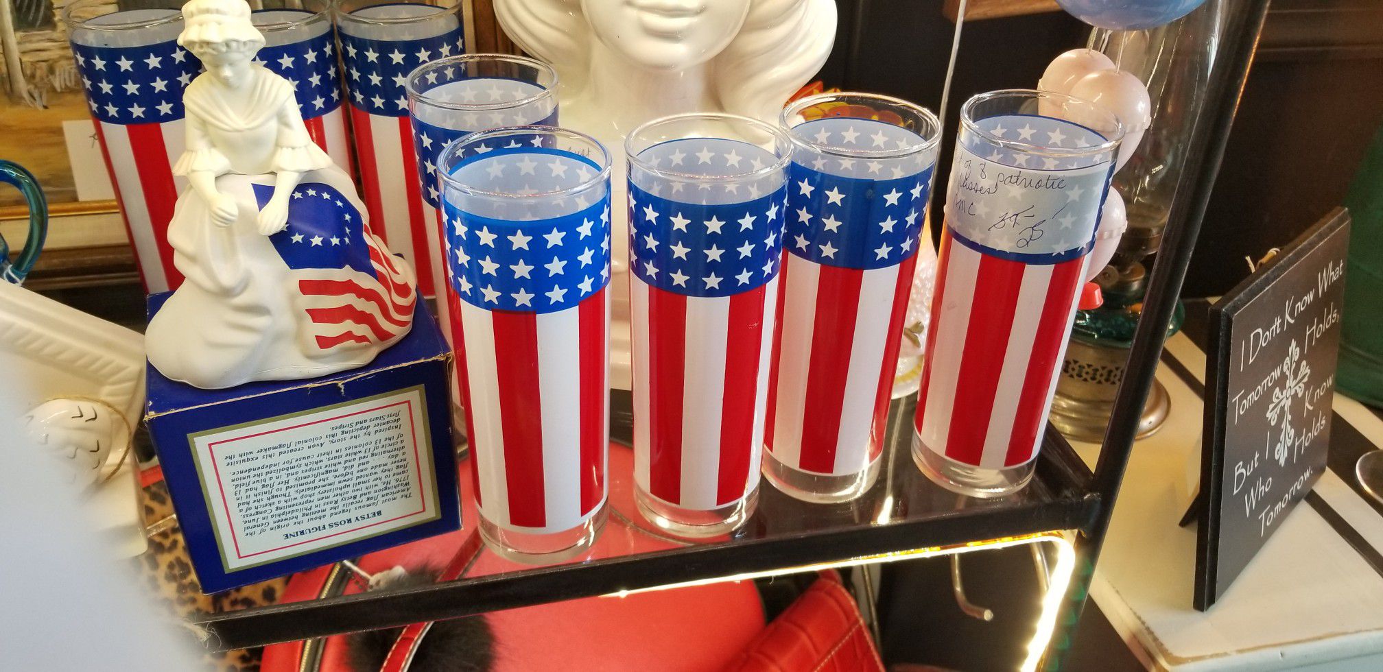 Patriotic vintage glassware