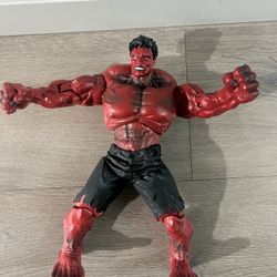 Marvel Red Hulk Action Figure Plastic Comic Book Hero Toy Red & Black