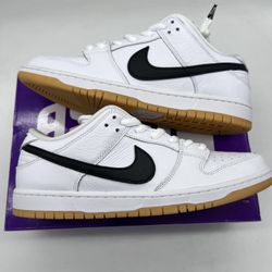 Size 9.5 11 12 - Nike Dunk Low Pro SB White Black Gum NEW with Box Skateboarding