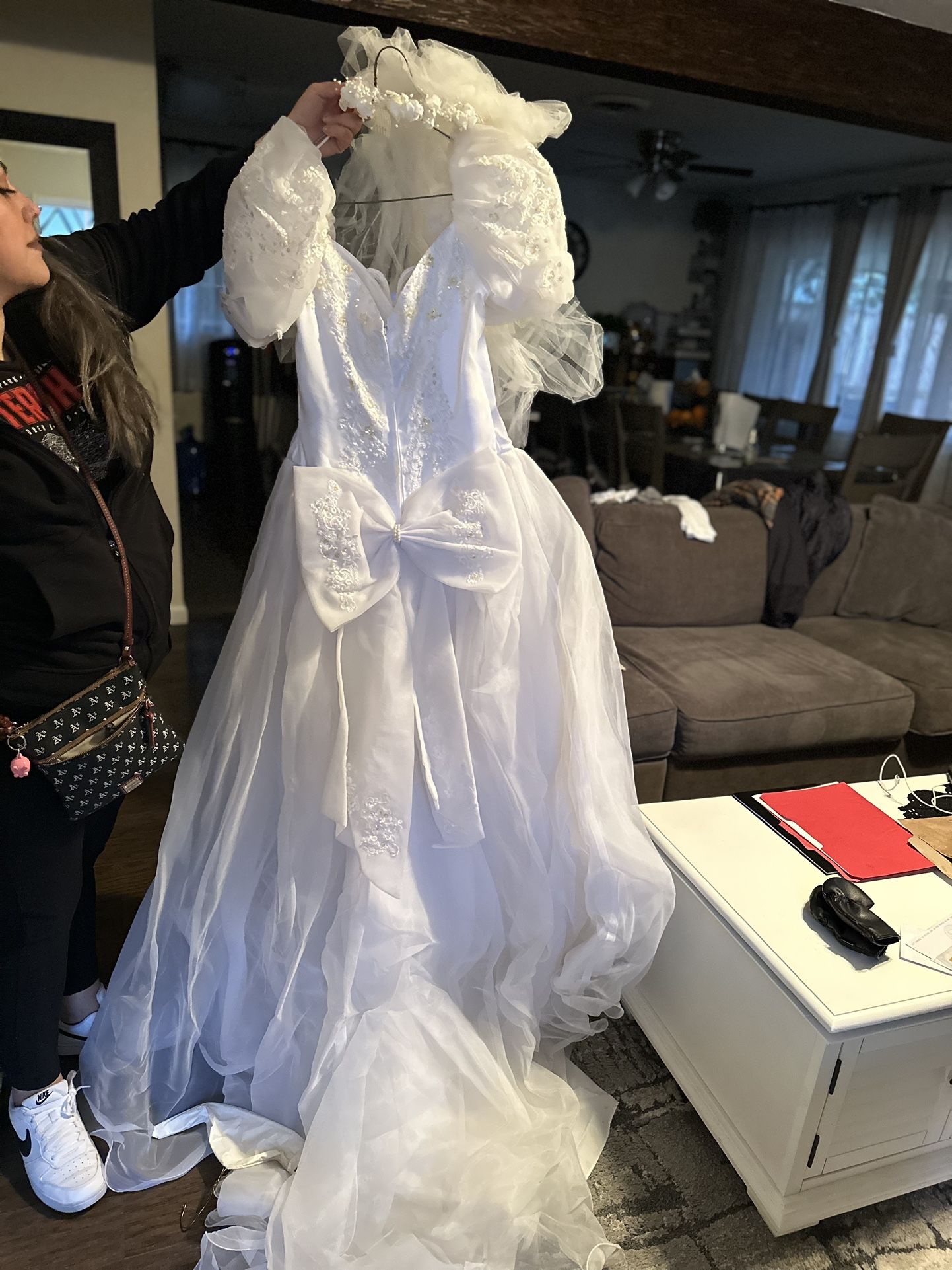 Wedding Dress And Tiara