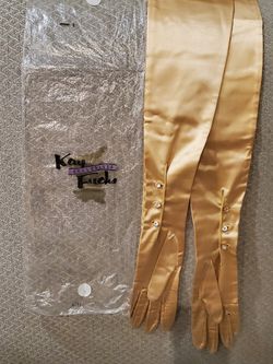 Vintage Kay Fuchs Champagne Opera Gloves