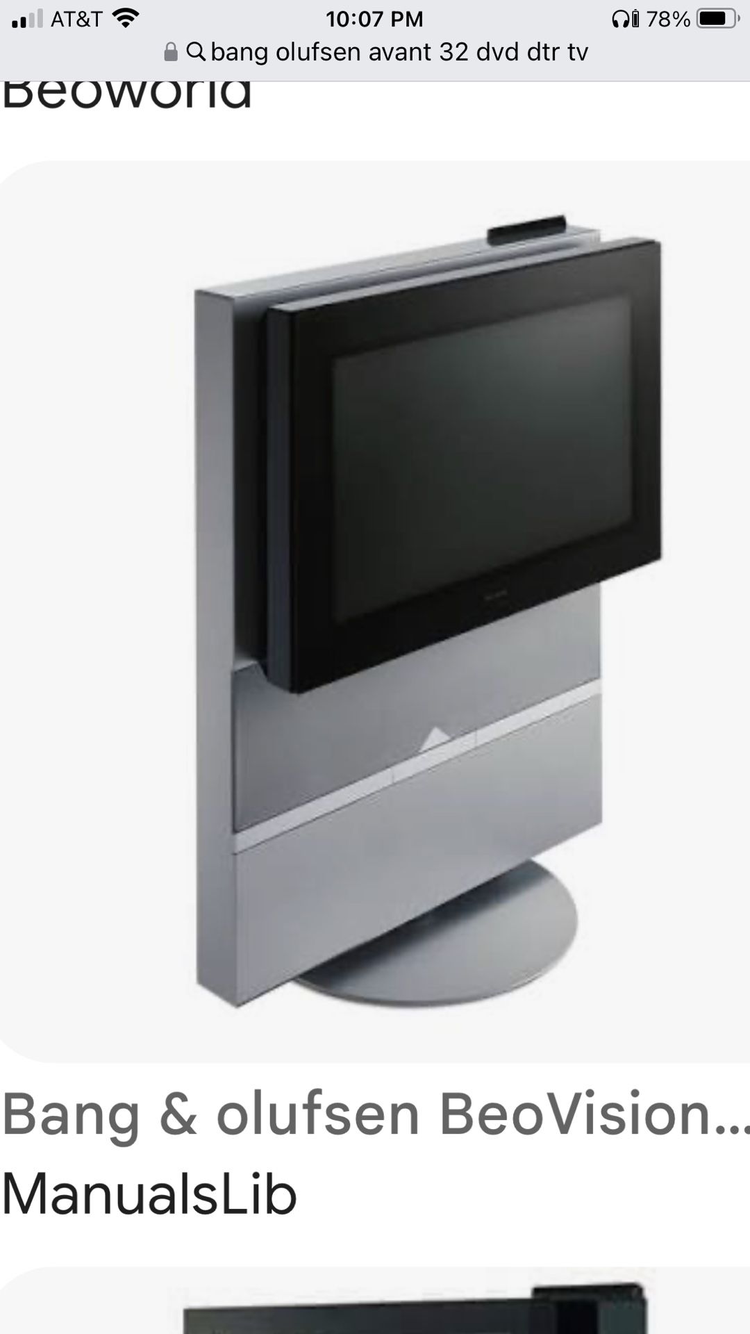 Bang and Olufsen Avant- Television