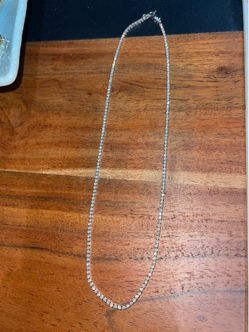 14k white gold Natural Diamond tennis chain