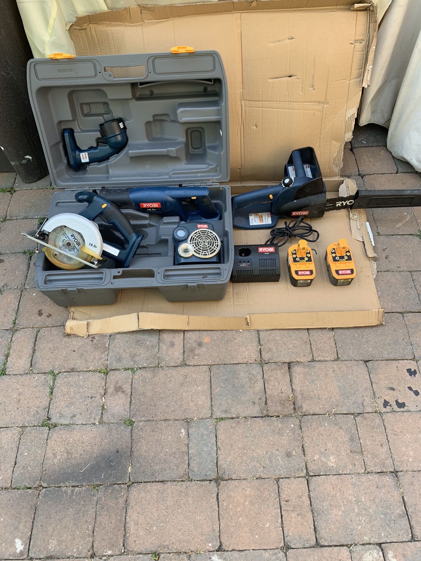 RYOBY Power Tool Set + Bonus chainsaw