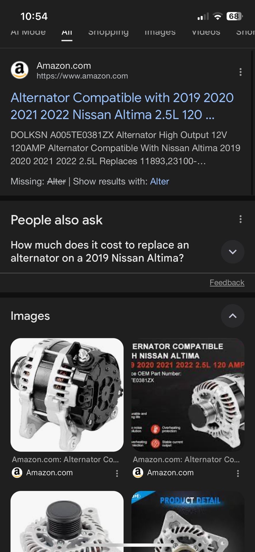Nissan Altima Alternator