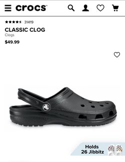 BRAND NEW BLACK CROCS SIZE 8 MENS 10 WOMEM