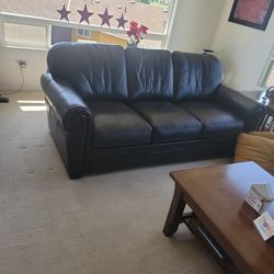 Leather Love Seat And Couch