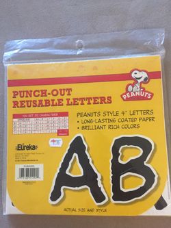 Punch out letters (Snoopy theme)