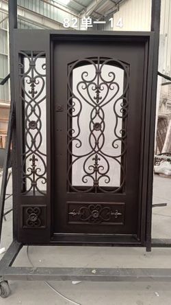 Wrought Iron Door With Openable Window