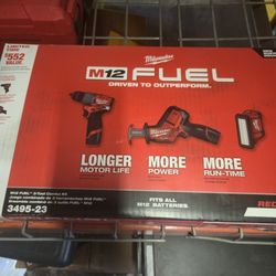 Milwaukee M12F FUEL 12-VoltLi-lon Brushless Cordless Hammer Drill Combo Kit