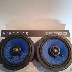 HIFONICS 1 PAIR 6.5 INCH 2 WAY 125 WATTS SHALLOW MOUNT CAR SPEAKER 
