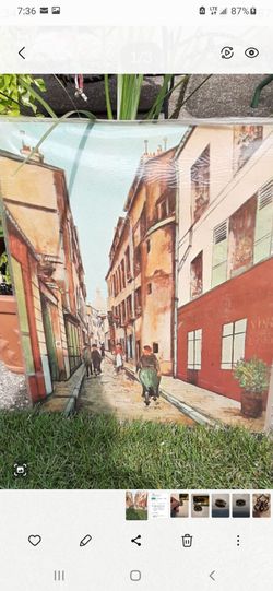 La Rue Rustique print #2978 by Maurice Utrillo