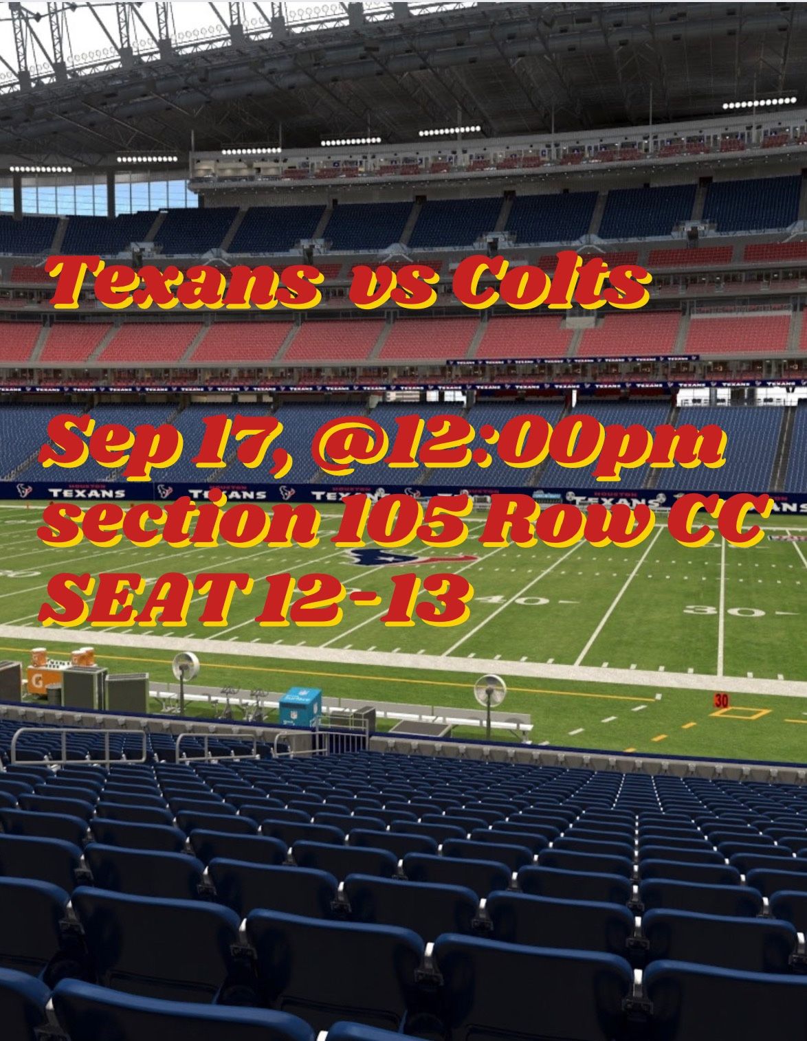 Texans Vs Colts Game Tickets