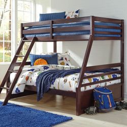 💥HUGE Ashley Furniture Blowout Sale!💥 Twin Full Wood Bunkbed W/ Slats Brand New In Box! $50 Down Takes It Home Today!