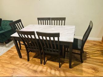 Dining Table Set with 6 Chairs