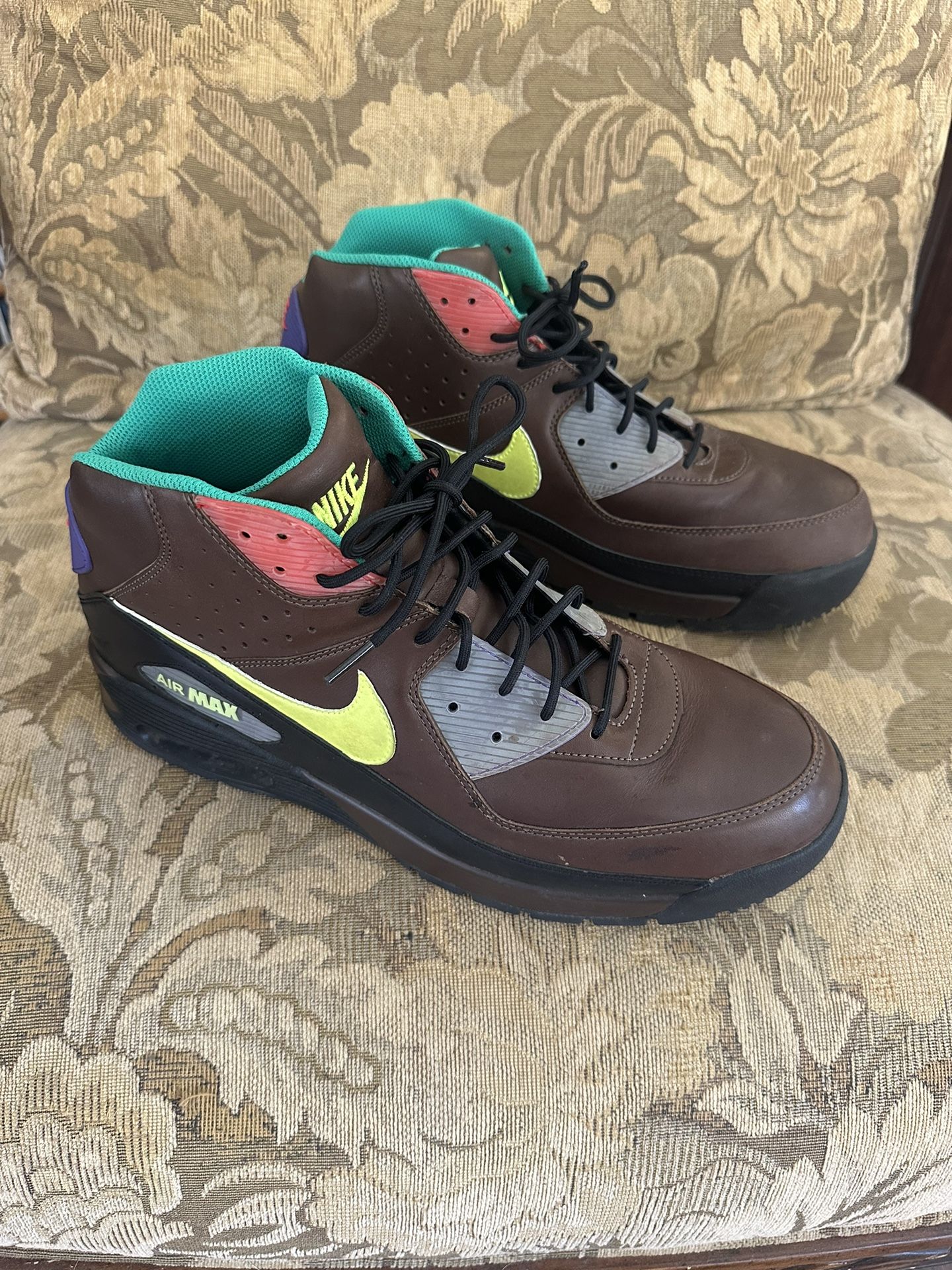 Nike Air Max 90 Sneaker Boots Brown Leather