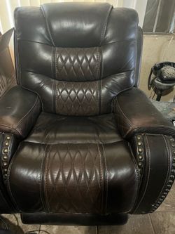 Brown leather chair