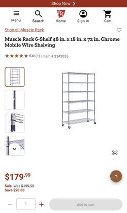 6-Tier Shelves Steel Wire Utility Storage Rack On Wheels 