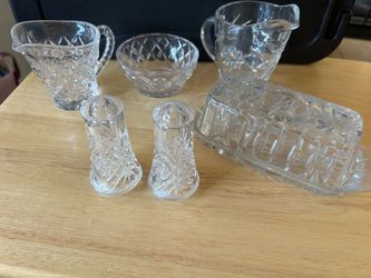 Cut Glass Crystal Set 6 Pieces