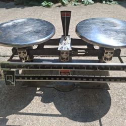 Vintage Ohaus Harvard Trip Balance Scale 2kg/5lb Model 1312 & Sto-A-We
