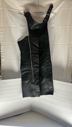 Motorcycle Leather Chaps -X Element advanced gear leather chaps size 38 Black-Reduced Again