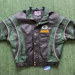 Vintage Greenbay Packers Starter Leather Jacket