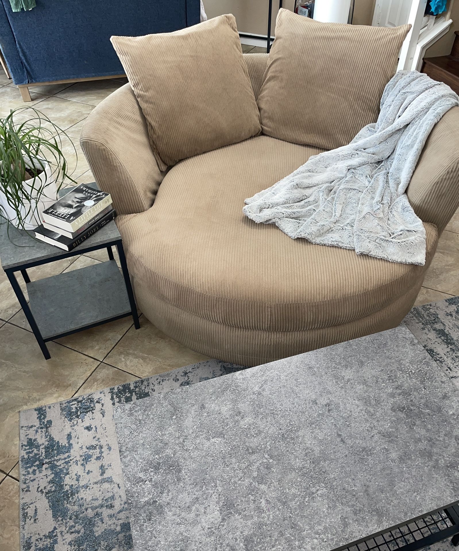 Oversized Sofa Cuddle Swivel Chair $300 OBO