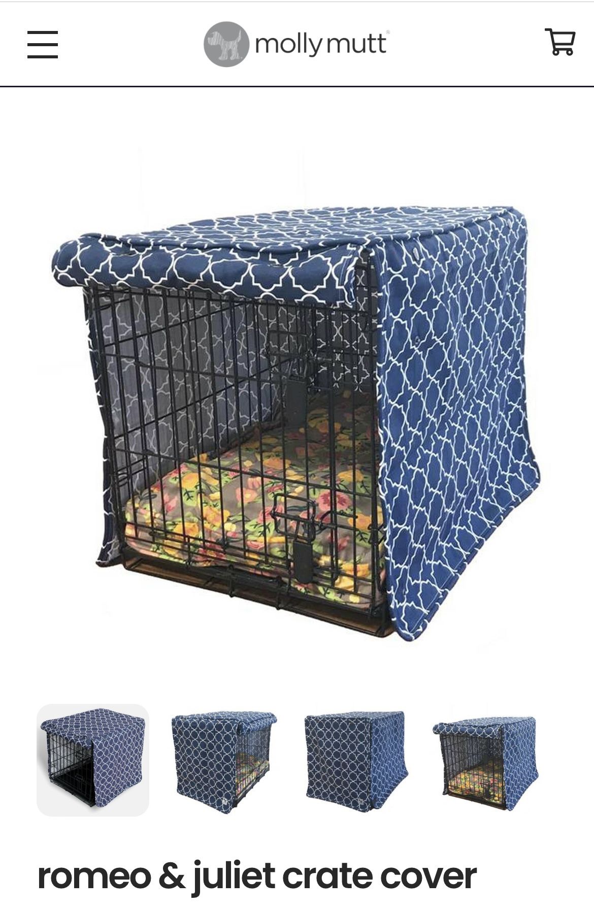 Molly Mutt Romeo and Juliet Crate Cover 42 Inch