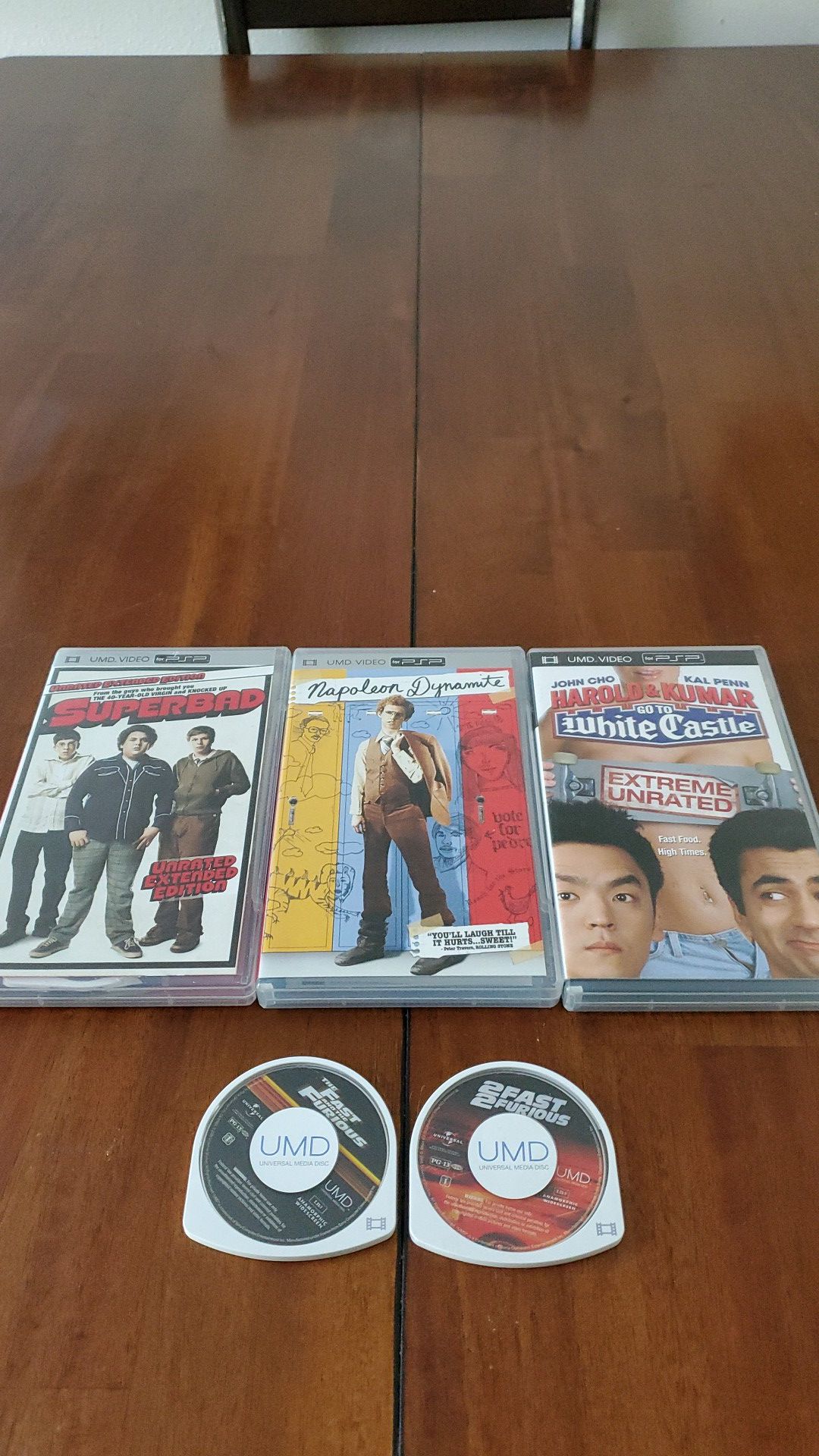 PSP five UMD Movies
