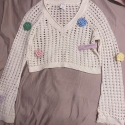 Wild Fable Knit Flower Top