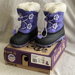 KAMIK TODDLER SNOW BOOTS BLOSSOM LAVENDER SIZE US-9, EUR-26