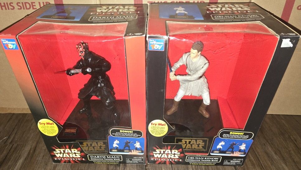 Star Wars Talking Banks Obi Wan Kenobi Darth Maul