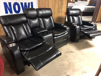 Sofa and chair available black electric $1077.95