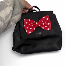 Black & red Minnie Mouse Kate Spade Backpack & Purse