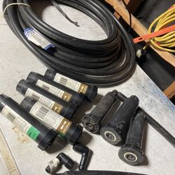 Rainbird Yard lawn Sprinkler Heads And Riser Flex Pipe