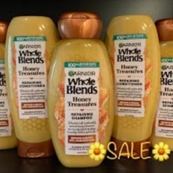 🛍SALE!!!!!!!! GARNIER WHOLE BLENDS 🍯HONEY SHAMPOO & CONDITIONERS (PACK OF 4)