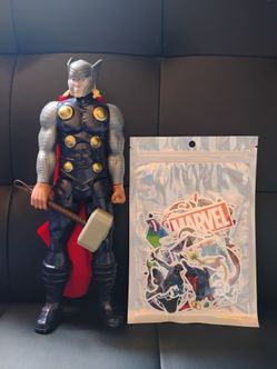 Thor Figure + 100 Marvel Stickers