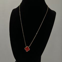 VAN CLEEF COVER NECKLACE DUPE RED 