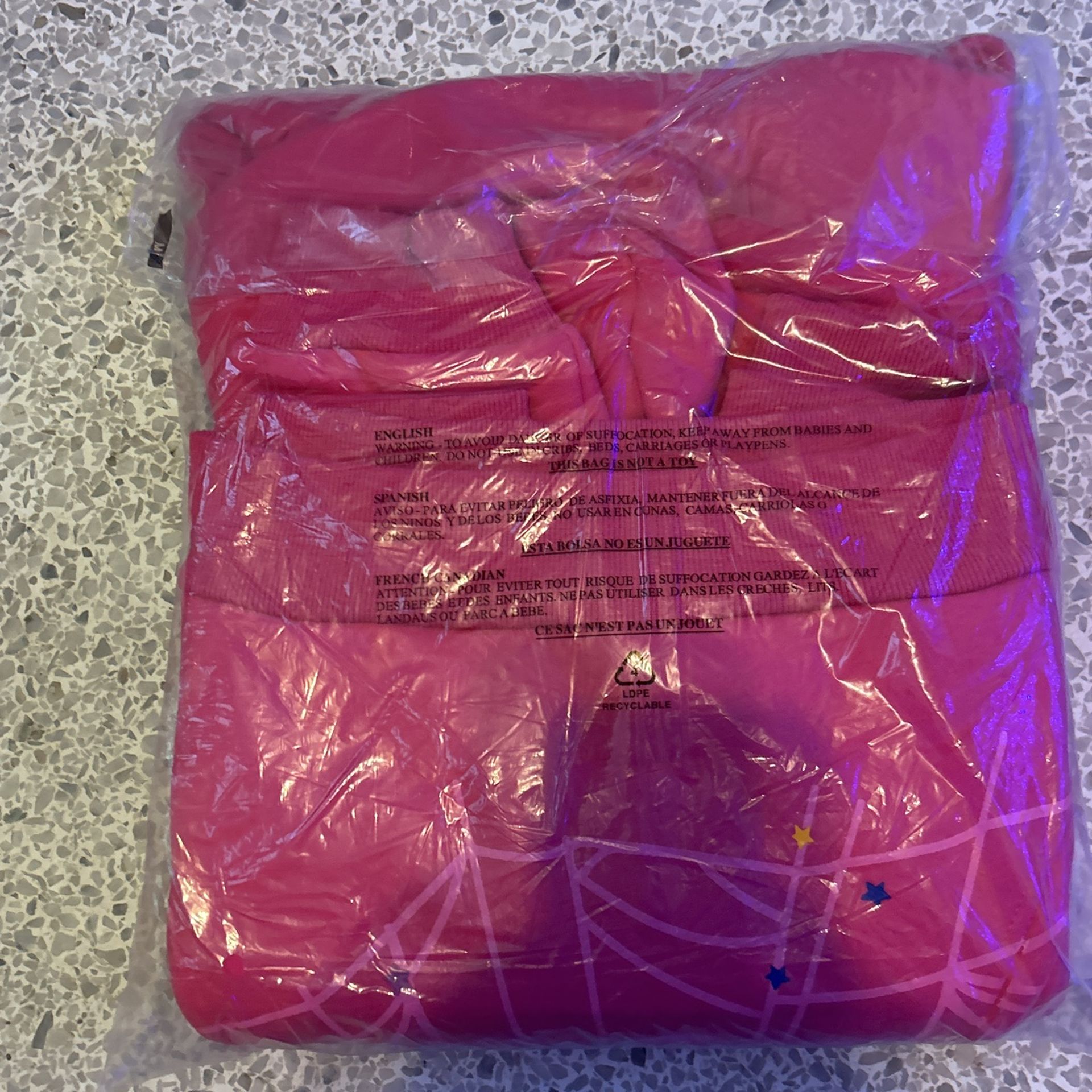 PINK SP5DER HOODUE BRAND NEW NEVER WORN SIZE MEDIUM  & Accessories