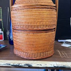 Vintage Chinese Wedding Or Betrothal Basket 