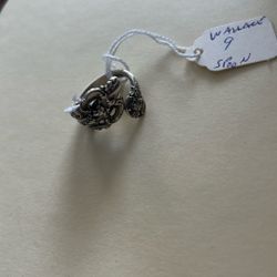 925 Sterling Silver Spoon Ring Size 9