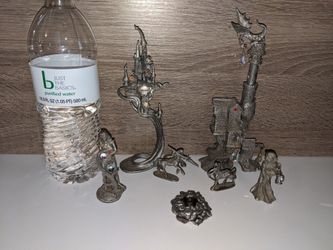 Pewter statues with swarovski crystals