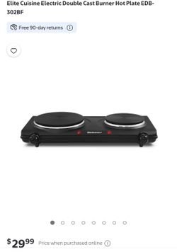 Elite Cuisine Electric Double Cast Burner Hot Plate